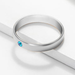 Custom Birthstone Ring Gift with Names Engraved