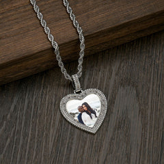Heart Shaped Personal Photo Print Necklace