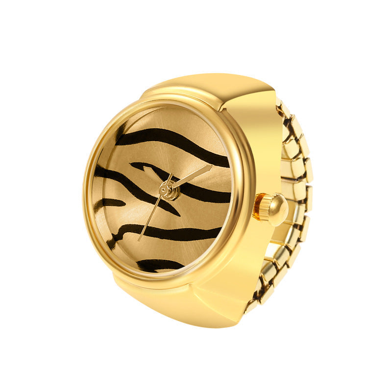 Gulleiâ„?Tiger Print Real Watch Ring - Adjustable Size