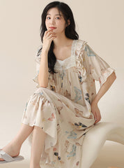 Sleeveless Long Nightwear Organic Cotton Summer