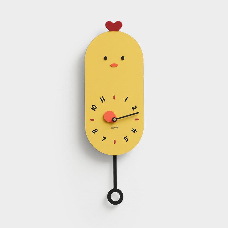 Cute Chicken Kids Bedroom Silent Wall Clock â€?Playful & Quiet Design