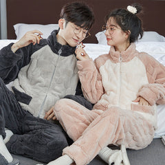 Matching Pajamas â€?Color-Block Fleece Zip-Up, Ultra-Soft Warmth