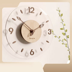 Nordic Wood Texture Silent Wall Deco Clock 25cm