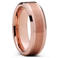 Engraved Brushed Comfort Fit Mens Wedding Band