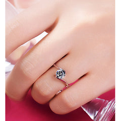 Custom 0.6 Carat Moissanite Diamond Ring