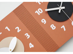 Corner Double-Sided Silent Wall Clock â€?Terracotta (Dual Time)