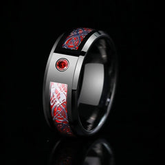 Male Wedding Band with Names Engraved Tungsten