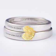 Half Hearts Custom Promise Rings for Men and Women