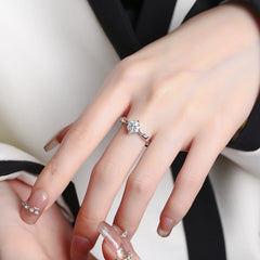 1 Carat Moissanite Solitaire Diamond Antler Ring