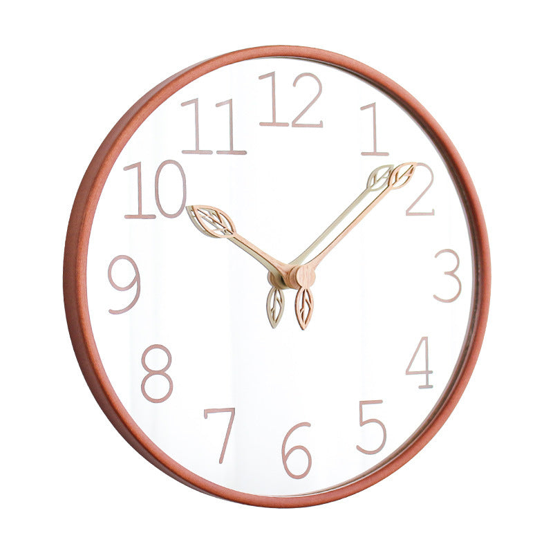 Nordic Mirror Silent Wall Clock â€?Solid Wood, 12"