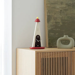 Nordic Sculptural Lighthouse Silent Table Clock