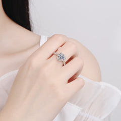 1 Carat Moissanite Diamond Promise Ring for Women