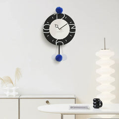Pom-Pom Silent Wall Clock â€?Eco-Friendly, Artistic Design
