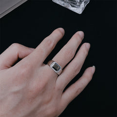 3 Carat Black Moissanite Diamond Ring for Men