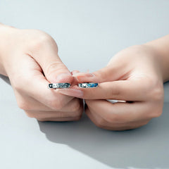 Matching Moon Wedding Bands for Him and Her