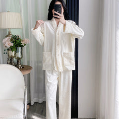 Women Pajamas Set â€?Luxury Embossed Rose Fleece Lounge Set