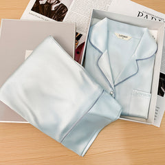 Custom Embroidered Satin Pajamas Set for Women (Exclusive Gift Box Included)