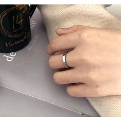 Engraved Couple Wedding Bands - Solid Stainless Steel