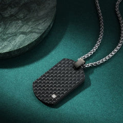 Customized Engraved Army Tag Mens Pendant Necklace