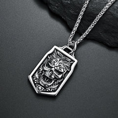 Skull Goth Style Pendant Necklace Gift for Motorcyclists