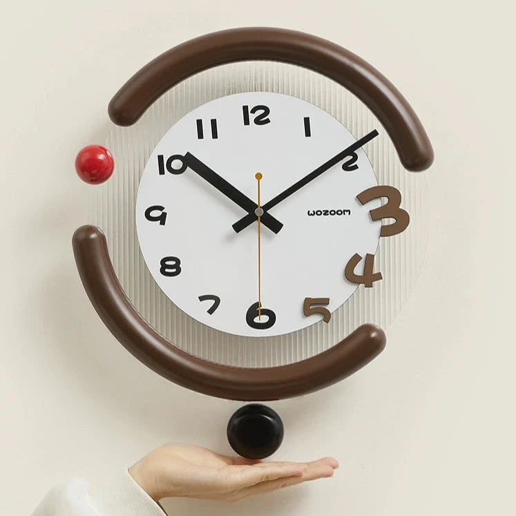 Modern 3D Pendulum Analog Silent Wall Clock