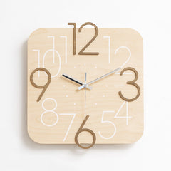 Irregular Numerals Square Analog Wall Clock