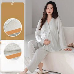 Soft Maternity Nursing Pajamas Set