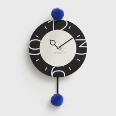 Pom-Pom Silent Wall Clock â€?Eco-Friendly, Artistic Design