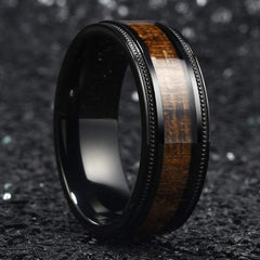 Mens Promise Ring with Custom Names 6mm