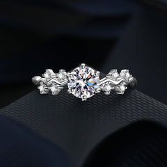 0.8 Carat Moissanite Diamond Women Ring