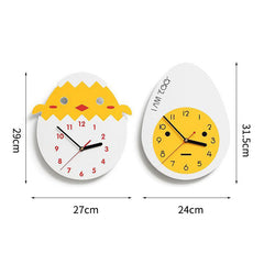 Egg-Shaped Silent Wall Clock â€?Playful Kitchen Design