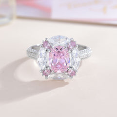 Lab Created Pink Diamond Promise Ring