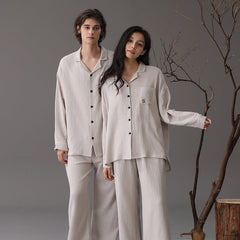 Modern Couples Pajamas Set - Double Layered A-Grade Cotton