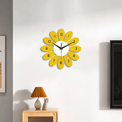 Silent Wall Clock â€?Nordic Sunflower, 30 cm