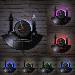 Qibla Shaped Islamic Style Wall Décor Silent Clock â€?Unique Vinyl Design