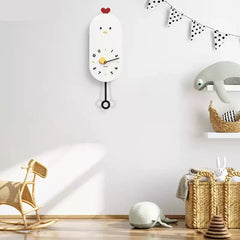 Cute Chicken Kids Bedroom Silent Wall Clock â€?Playful & Quiet Design