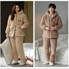 Matching Pajamas â€?Hooded Quilted Fleece, Dachshund Detail