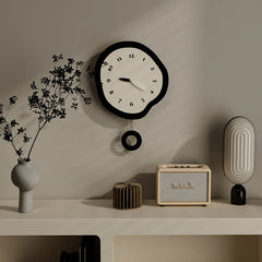 Wavy Shape Silent Pendulum Wall Clock â€?12" Modern Acrylic