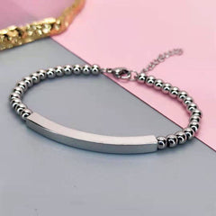 Engraved Name Plated Couple Bracelets Set