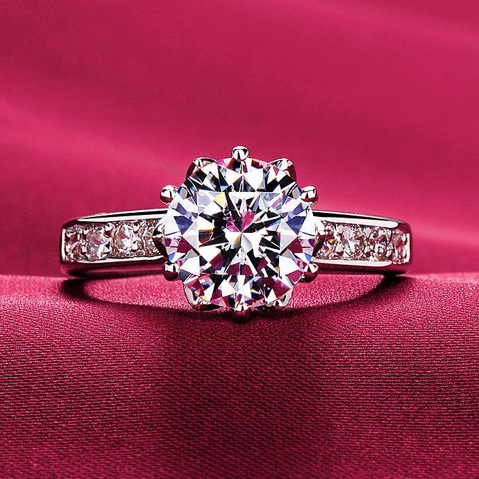 1 Carat Round Diamond Womens Engagement Ring