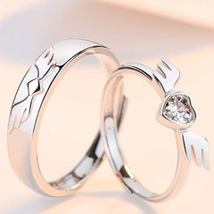 Angel Wings Rings Set for Two - 18K Gold Plated Sterling Silver