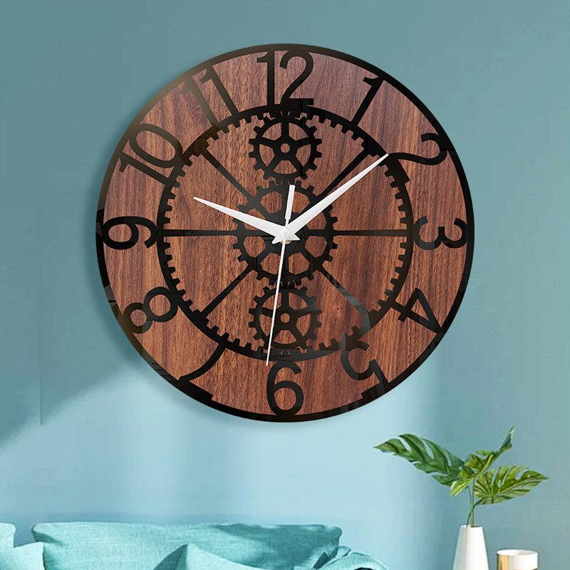 Steampunk Gears Silent Wall Clock â€?Industrial Chic Design