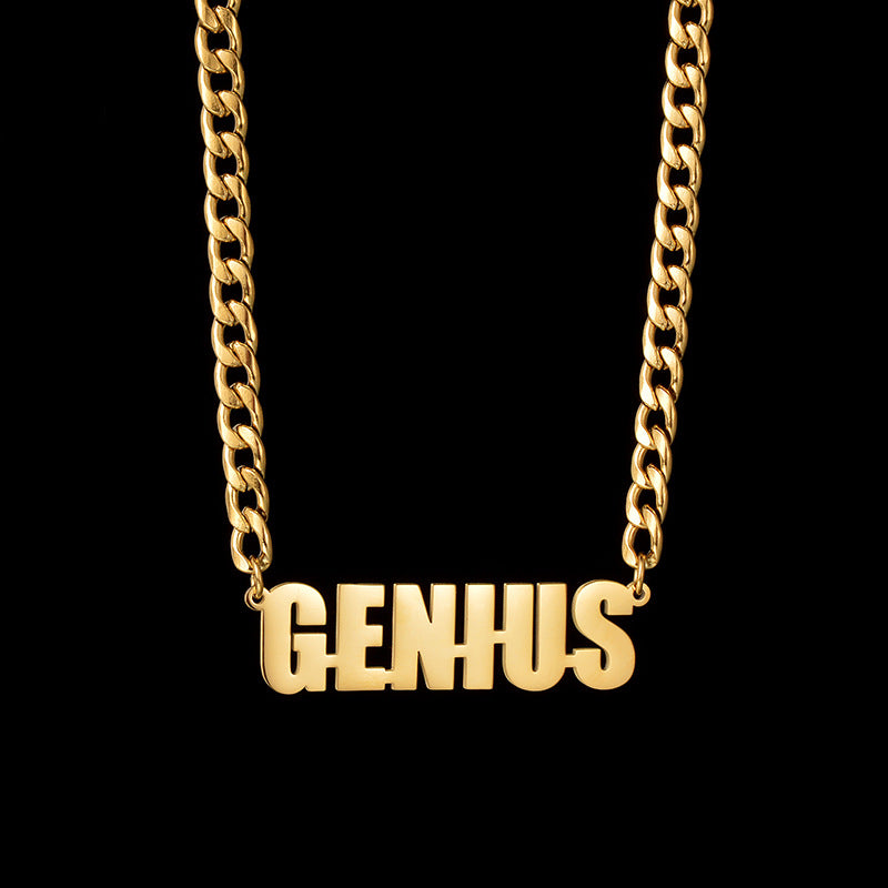 Gulleiâ„?Personal Big Name Thick Chain Necklace