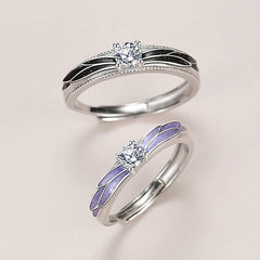 Angel Wings Couple Rings Anniversary Gift (Adjustable Size)