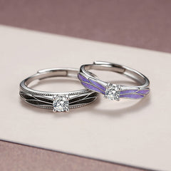 Angel Wings Couple Rings Anniversary Gift (Adjustable Size)