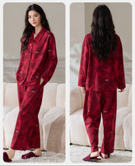 Matching Couple Pajamas Set â€?100% Premium Cotton, Classic Button-Down Design
