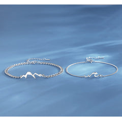 Ocean Mountain Charm Bff Bracelets Set