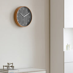 Minimalist Silent Wall Clock â€?Eco-Friendly Pinewood & Glass Design