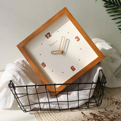 Solid Wood Silent Square Clock â€?Minimal Design