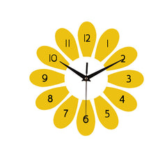 Silent Wall Clock â€?Nordic Sunflower, 30 cm